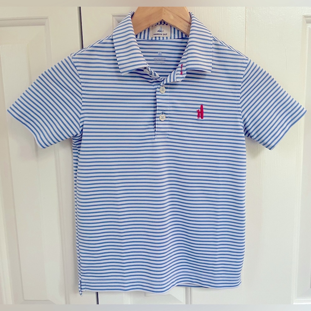 Johnnie-O Jr. Striped Mesh Performance Polo (boys)